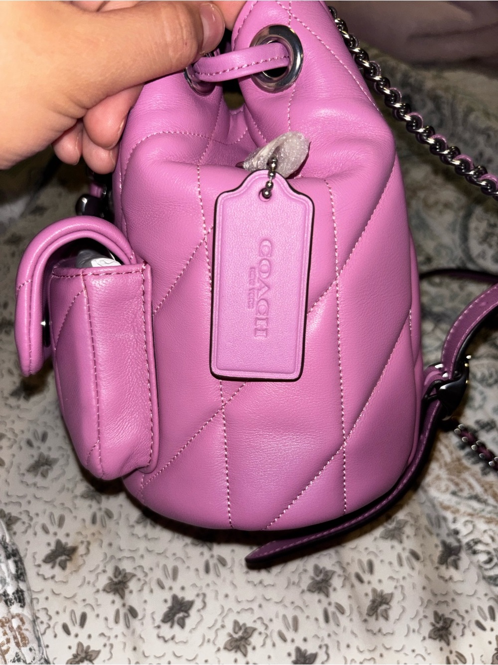 Coach Quilted Tabby Mini convertible Backpack - Picture 11 of 12